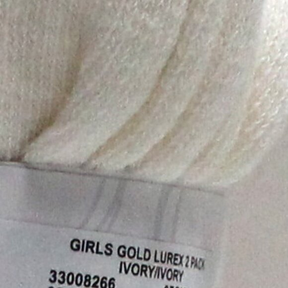 2 Pair Wonder Nation Girls Medium 7-10 Heavyweight Footed Tights 1 Gold 1 Ivory - Picture 6 of 6